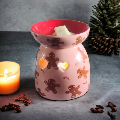 Gift Set - Gingerbread Wax Melter with Wax Melts and Tea Lights